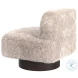Amaya Neutral Sandy Beige Swivel Accent Chair