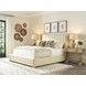 Summerland Beige Leather Upholstered King Panel Bed