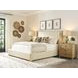 Summerland Beige Leather Upholstered King Panel Bed