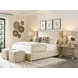 Summerland Beige Leather Upholstered King Panel Bed