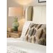 Summerland Beige Leather Upholstered King Panel Bed
