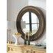 Elana Brown Round Wall Mirror