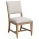 Colburn Beige Performance Fabric Upholstered Side Chair with Nailhead Trim