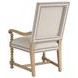 Anderson Beige Upholstered Arm Chair with Nailhead Trim