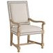 Anderson Beige Upholstered Arm Chair with Nailhead Trim