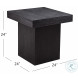 Padula Matte Black Large End Table