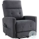 Wichita Dark Gray Power Lift Chair with Heat And Massage
