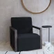 Asher Velvet Smoke Accent Chair