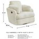 Tie Breaker Ivory Swivel Glider Recliner
