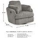 Tie Breaker Fog Swivel Glider Recliner
