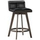 Stafford Bravo Black Upholstered Swivel Counter Height Stool