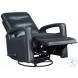 Camden Navy Blue Swivel Glider Recliner With Pull Handle