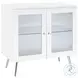 Nieta White High Gloss 2 Tier Accent Cabinet