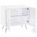Nieta White High Gloss 2 Tier Accent Cabinet