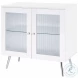 Nieta White High Gloss 2 Tier Accent Cabinet
