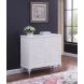 Cardella Distressed White Accent Cabinet