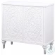 Cardella Distressed White Accent Cabinet
