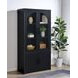 Riva Black 4 Door Accent Cabinet with LED Light