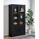 Riva Black 4 Door Accent Cabinet with LED Light