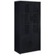 Riva Black 4 Door Accent Cabinet with LED Light