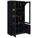 Riva Black 4 Door Accent Cabinet with LED Light