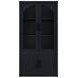 Riva Black 4 Door Accent Cabinet with LED Light