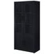 Riva Black 4 Door Accent Cabinet with LED Light