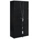 Riva Black 4 Door Accent Cabinet with LED Light