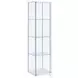 Bellatrix White And Clear Curio Cabinet