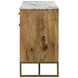 Keaton Natural And Antique Gold Cabinet with Marble Top