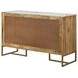 Keaton Natural And Antique Gold Cabinet with Marble Top