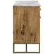 Keaton Natural And Antique Gold Cabinet with Marble Top