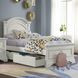 Olivia Brushed White Twin Panel Bed