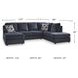 Albar Place Cobalt 2 Piece Sectional with RAF Chaise