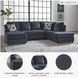 Albar Place Cobalt 2 Piece Sectional with RAF Chaise
