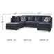 Albar Place Cobalt 2 Piece Sectional with LAF Chaise