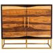 Zara Black Walnut And Gold 2 Door Accent Cabinet