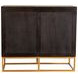 Zara Black Walnut And Gold 2 Door Accent Cabinet