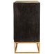 Zara Black Walnut And Gold 2 Door Accent Cabinet