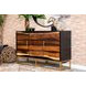 Zara Black Walnut And Gold 2 Drawer Accent Cabinet