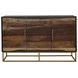 Zara Black Walnut And Gold 2 Drawer Accent Cabinet