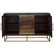 Zara Black Walnut And Gold 2 Drawer Accent Cabinet