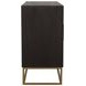 Zara Black Walnut And Gold 2 Drawer Accent Cabinet