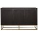 Zara Black Walnut And Gold 2 Drawer Accent Cabinet