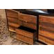 Zara Black Walnut And Gold 2 Drawer Accent Cabinet