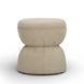 Tomlin Tan Performance Fabric Upholstered Round Ottoman