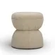 Tomlin Tan Performance Fabric Upholstered Round Ottoman