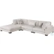 Tinley Beige 4 Piece L Shape Modular Sectional with Ottoman