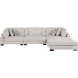 Tinley Beige 4 Piece L Shape Modular Sectional with Ottoman