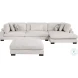 Tinley Beige 4 Piece RAF Modular Sectional with Ottoman